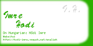 imre hodi business card